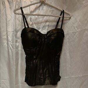 Bronze Metallic Corset Top